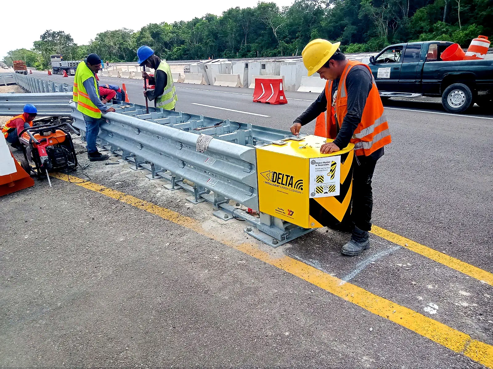 Amortiguadores de impacto en autopistas