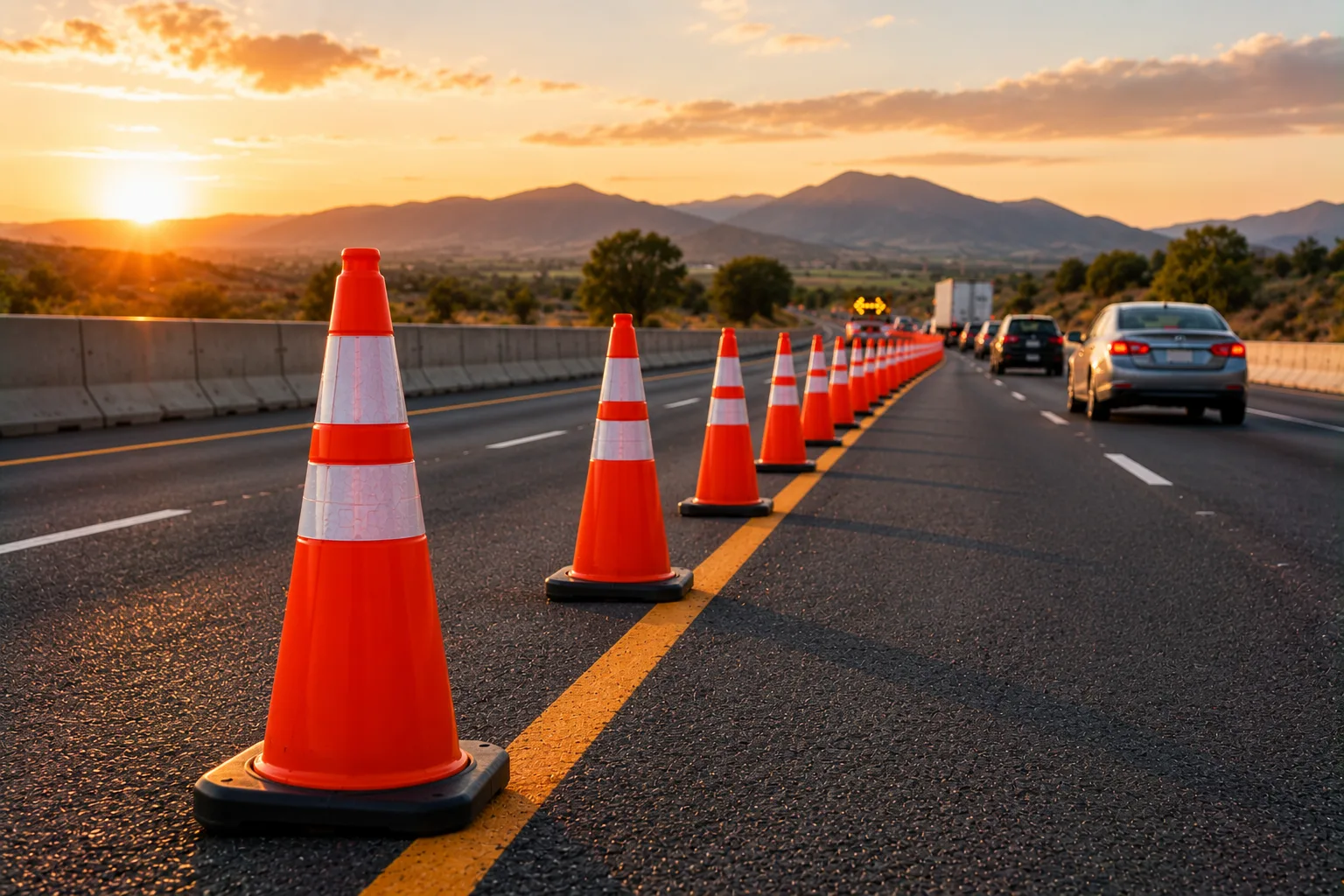 Conos de seguridad vial reflejantes