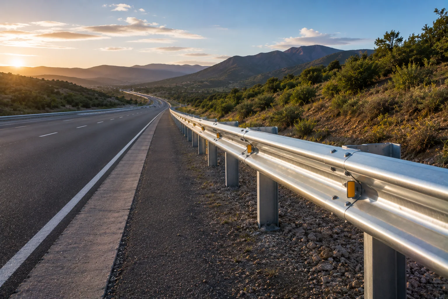 Defensa metálica para carretera